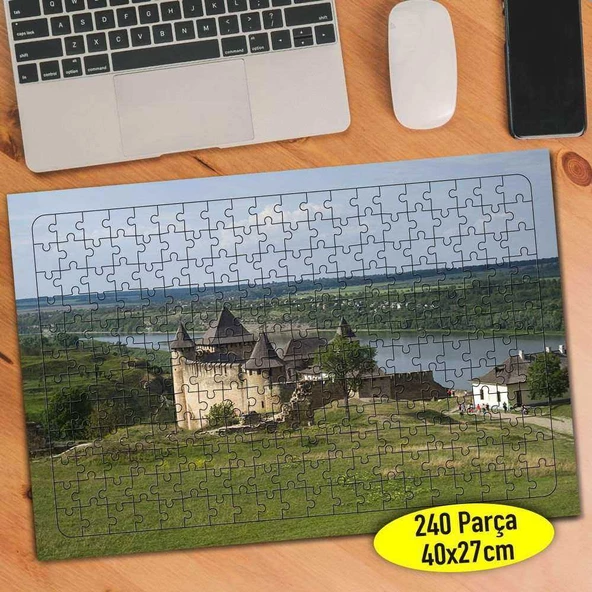 Ukrayna Deniz Kenarında Şato 240 Parça Puzzle Yapboz-709264