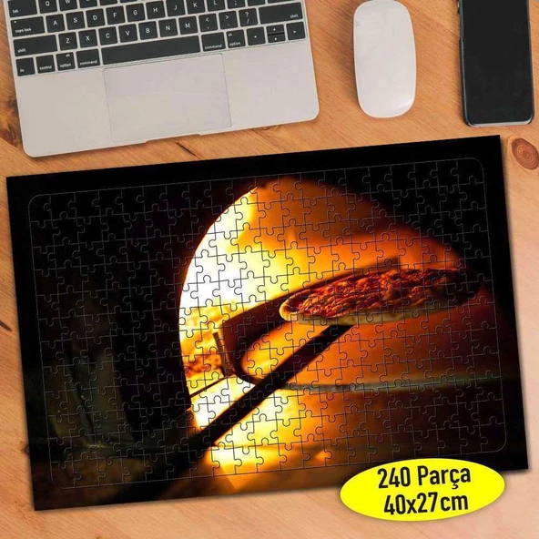 Taş Fırında Pizza Fast Food 240 Parça Puzzle Yapboz-73958618