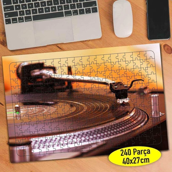 Dj Turntable Plak Pikap Müzik 240 Parça Puzzle Yapboz-62825440