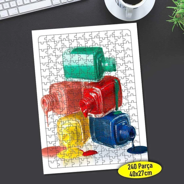 Rengarek Ojeler Kuaför Merkezi 240 Parça Puzzle Yapboz-85346038