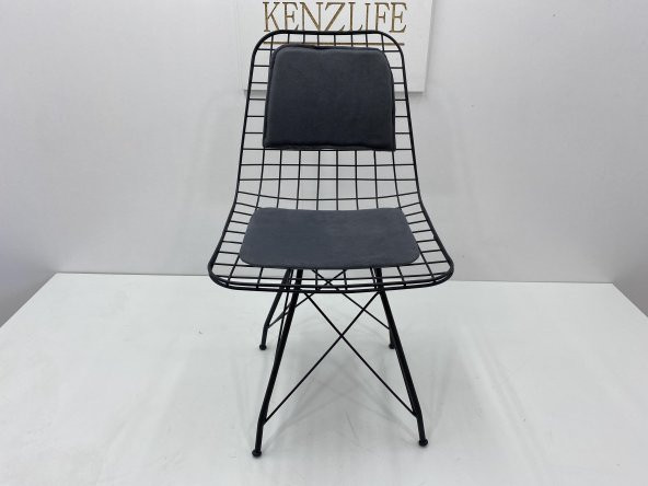 Knsz kafes tel sandalyesi 1 li mazlum syhantrasit penye kumaş sırtminderli ofis cafe bahçe mutfak