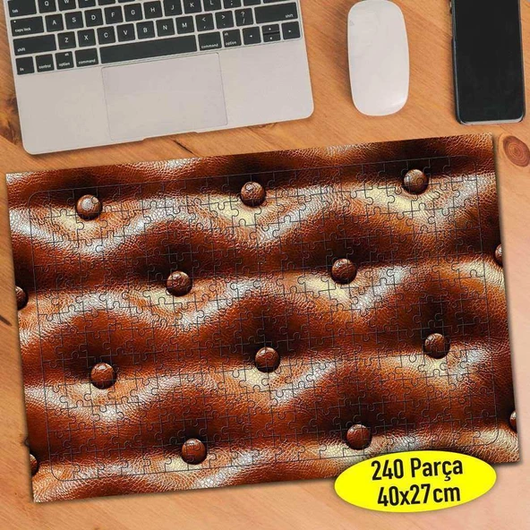 Deri Koltuk Deseni 240 Parça Puzzle Yapboz Tablo-93420308