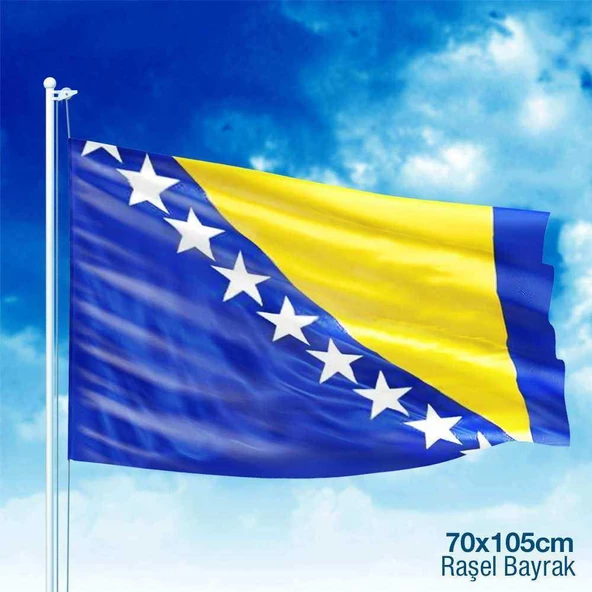 Bosna i Hercegovina -Bosna Hersek Bayrağı Sancak -Bayrak -70x105 cm