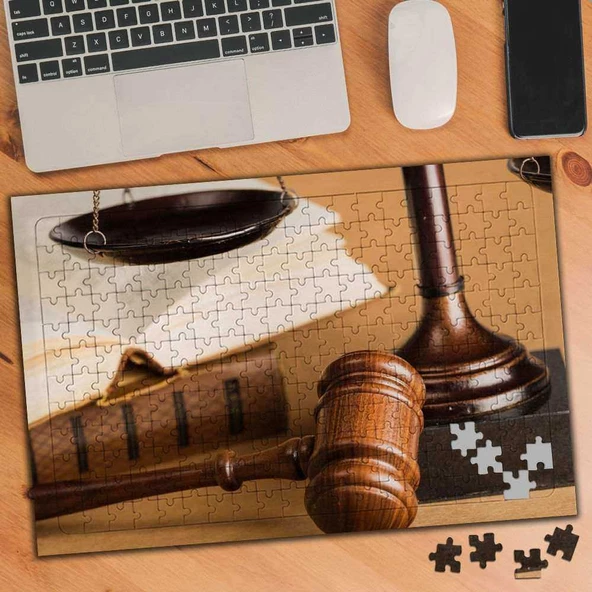 Hakim Masa Tokmağı 240 Parça Puzzle Yapboz Tablo-258360149 - 1