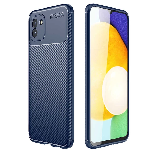 Gpack Samsung Galaxy A03 Kılıf Negro Karbon Kamera Korumalı Silikon Lüx - 3