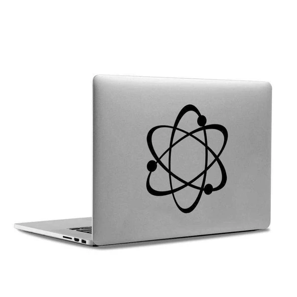 Apple Atom Mac Book Laptop Sticker, Etiket, Çıkartma