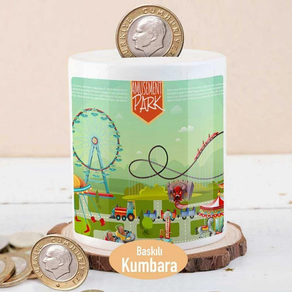 Eğlenceli Lunapark Manzara Para Birikim Kumbarası-1284-9702