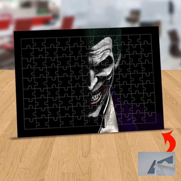 Siyah Beyaz Joker 99 Parça Puzzle Yapboz Tablo-joker-artwork-5k