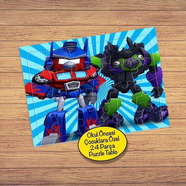 Yapay Zeka Sevimli Robotlar 24 Parça Puzzle Yapboz Tablo-8692