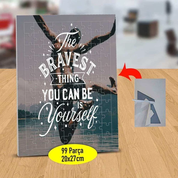 The Bravest Thing Yazılı 99 Parça Puzzle Yapboz Tablo-52683-3382