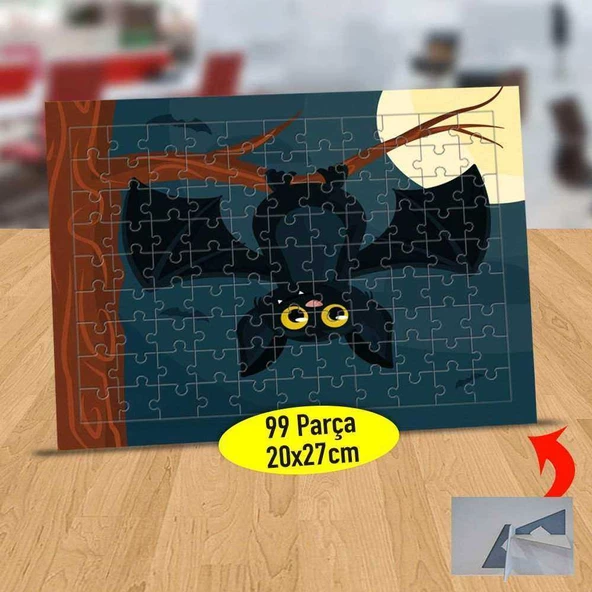 Ağaç Dalında Yarasa 99 Parça Puzzle Yapboz Tablo-23-2147913908