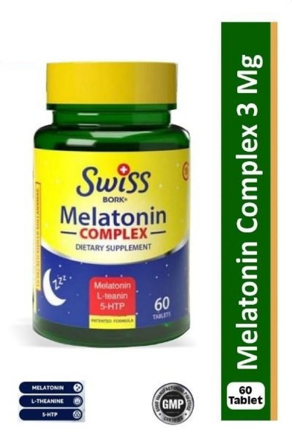 SWISS Bork Melatonin 3 mg Complex 60 Tablet 8681820202601