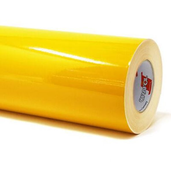 Oracal 126cm * 5m Folyo  Parlak ( Arkası Yapışkanlı Folyo ) 021 Sarı - 2