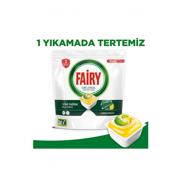 Fairy Hepsi Bir Arada Limon 120 Adet Bulaşık Makinesi Kapsülü - 6
