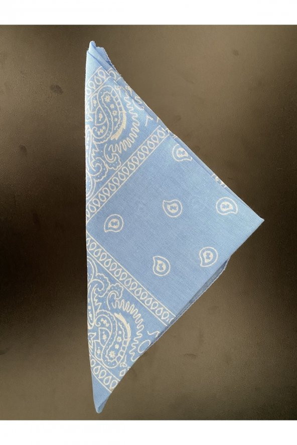 Etnik Desen Bandana Buz Mavisi - 2