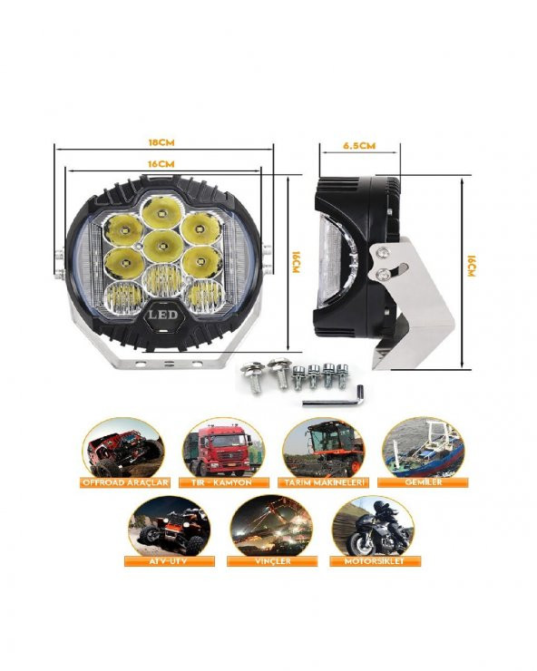 NKT GROUP 7" Baja Style Shooter Offroad Projektör Beyaz Led Lamba - 3