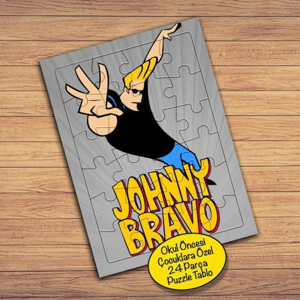 Artist Johnny Bravo 24 Parça Çocuklara Özel Yapboz Tablo-JoB011