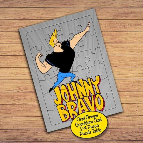 Enerjik Johnny Bravo 24 Parça Çocuklara Özel Yapboz Tablo-JB012