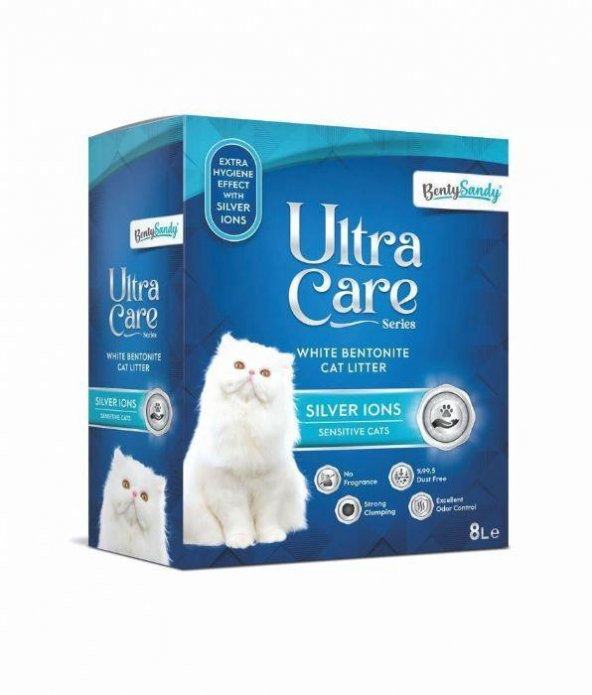 Bentysandy ULTRA CARE series Silver Ions Kedi Kumu 8 Lt