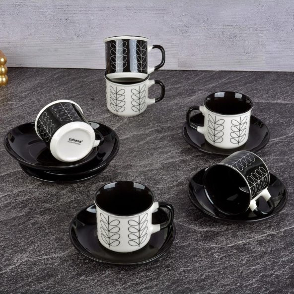 Tohana 6'lı Porselen Çay Fincan Takımı THN12509 ürün görseli