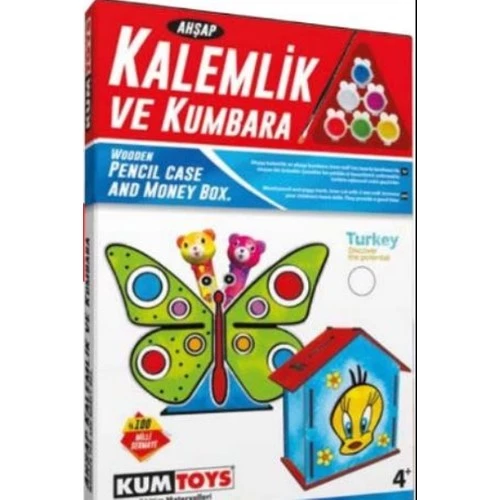 KumToys Ahşap Kalemlik ve Kumbara Lisanslı Ürün