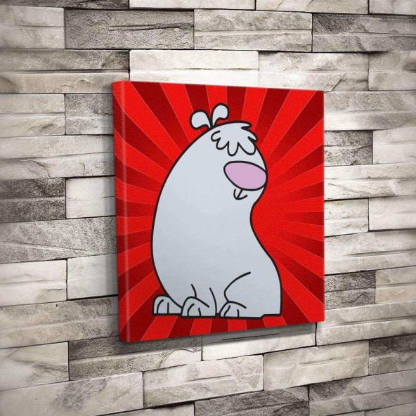 Cartoon 2 Stupid Dogs Tuval Dekoratif Kanvas Tablo 50x50cm-002