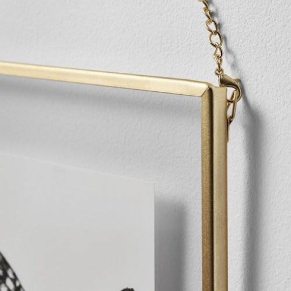Asılır Modern Çerçeve Gold Renk Ölçü 20x25 cm MeridyenDukkan Çelik, Nikel Kaplama - 2