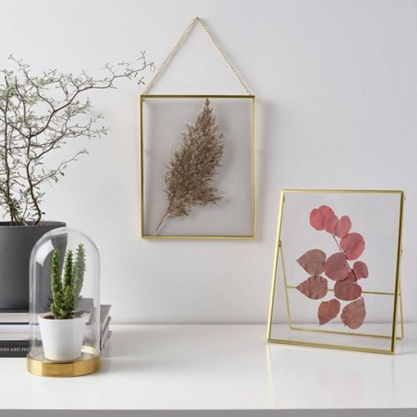 Asılır Modern Çerçeve Gold Renk Ölçü 20x25 cm MeridyenDukkan Çelik, Nikel Kaplama - 3