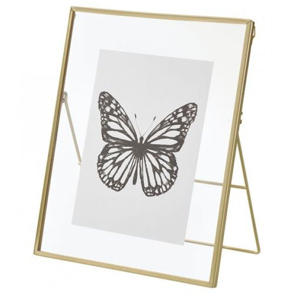 Asılır Modern Çerçeve Gold Renk Ölçü 20x25 cm MeridyenDukkan Çelik, Nikel Kaplama - 4