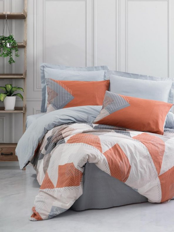 Cotton Box Ranforce Nevresim Takımı Çift Kişilik Joseph Mavi