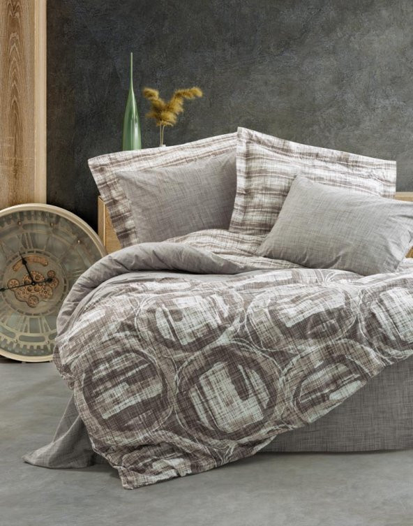 Cotton Box Modern Çift Kişilik Nevresim Takımı Root Vizon ürün görseli