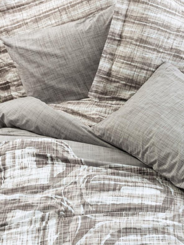 Cotton Box Modern Çift Kişilik Nevresim Takımı Root Vizon - Resim 2