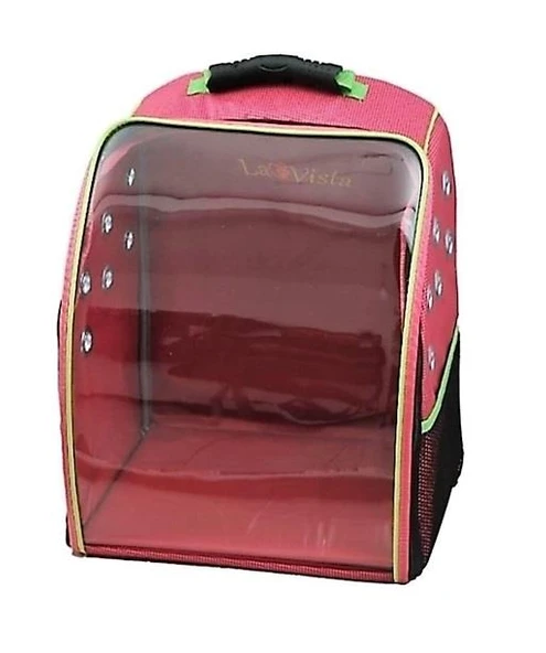 La Vista Twist Kedi, Küçük Köpek Sırt Taşıma Çantası Pembe 32-26-40cm ürün görseli