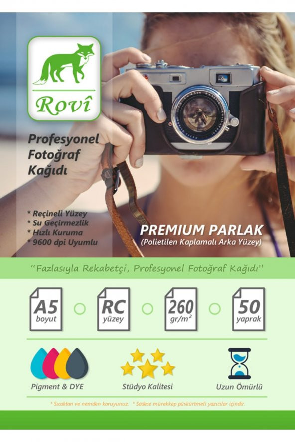 Rapunzel Parlak Fotoğraf Kağıdı 260gsm 50yp A5