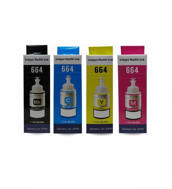 Epson T664  mürekkep Seti 4x70ml. 4 Renk Seti ürün görseli 1