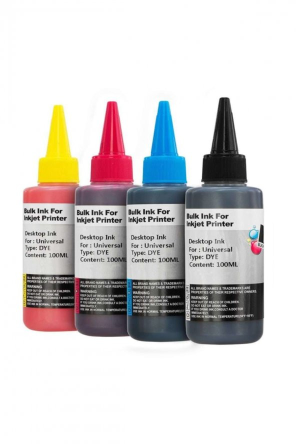 Premium Canon Dye Mürekkep set 4x100ml 4 renk set