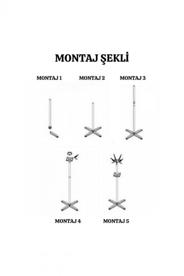 Devecioğlu harbinger Portmanto Elbise Askılık Ayaklı Lüx Siyah & Gri - 2