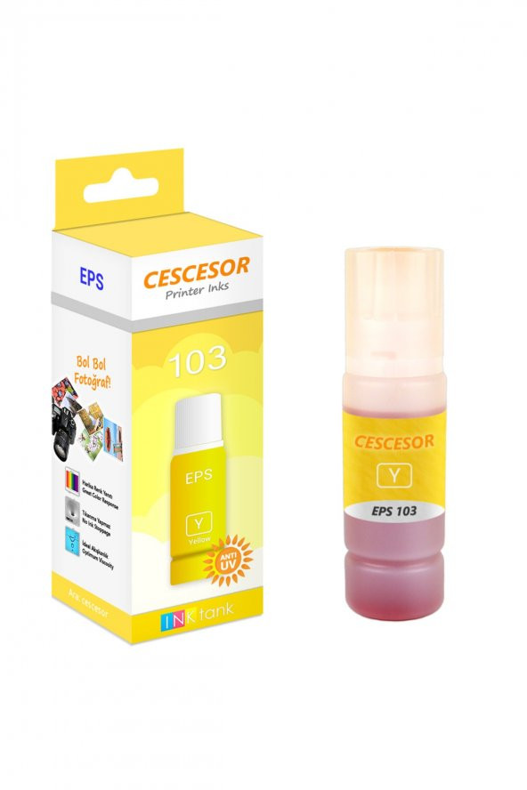 Epson 103 Sarı Muadil Mürekkep - 70 Ml -