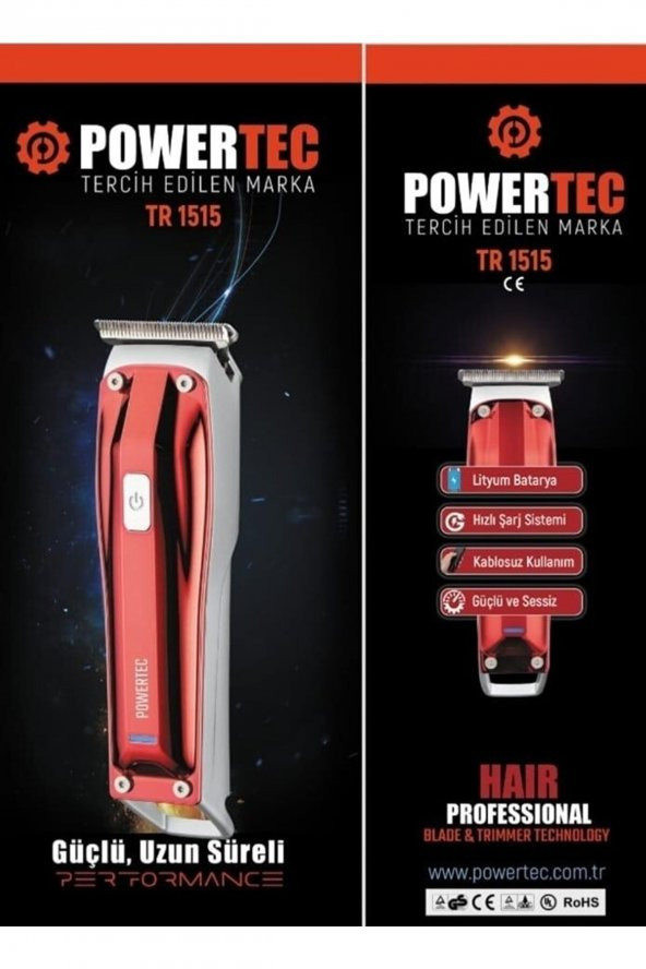 Yeni Powertec Tr-1515 Tıraş Makinesi