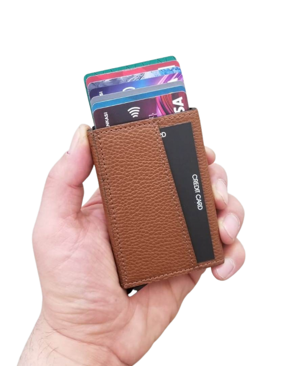 Minimalist Secrid Otomatik Mekanizmalı Metal RFID Engelleyici Kartlık