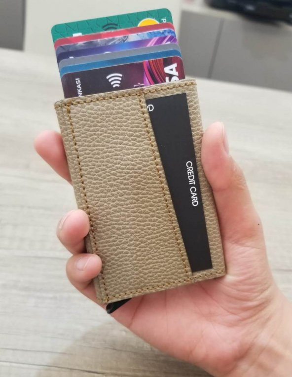 Minimalist Secrid Otomatik Mekanizmalı Metal RFID Korumalı Kredi Kartlık