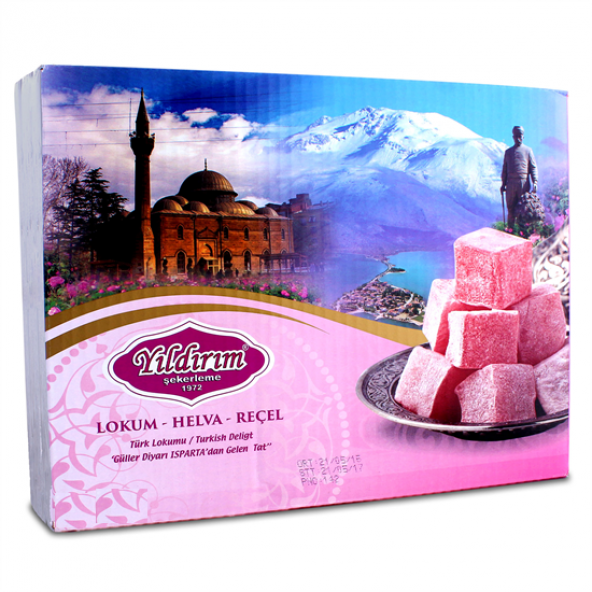 Yıldırım Şekerleme Güllü Muska Lokumu 750 G