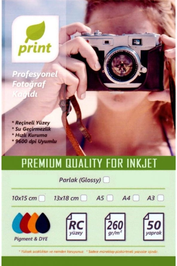 Epson L3151 Fotoğraf Kağıdı Premium Parlak 260 gr 10x15 50 Yaprak 50 Yaprak