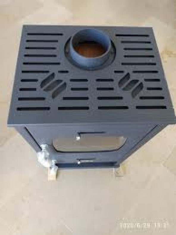 SÜREL 5123 RELAX ŞÖMİNE CAMLI 5 MM ÇELİK TUĞLALI SOBA KÖMÜR ODUN - 3