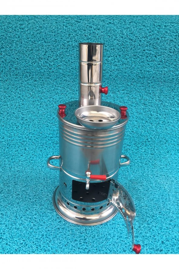 Zarif Odunlu tek musluk kömürlü semaver - 3