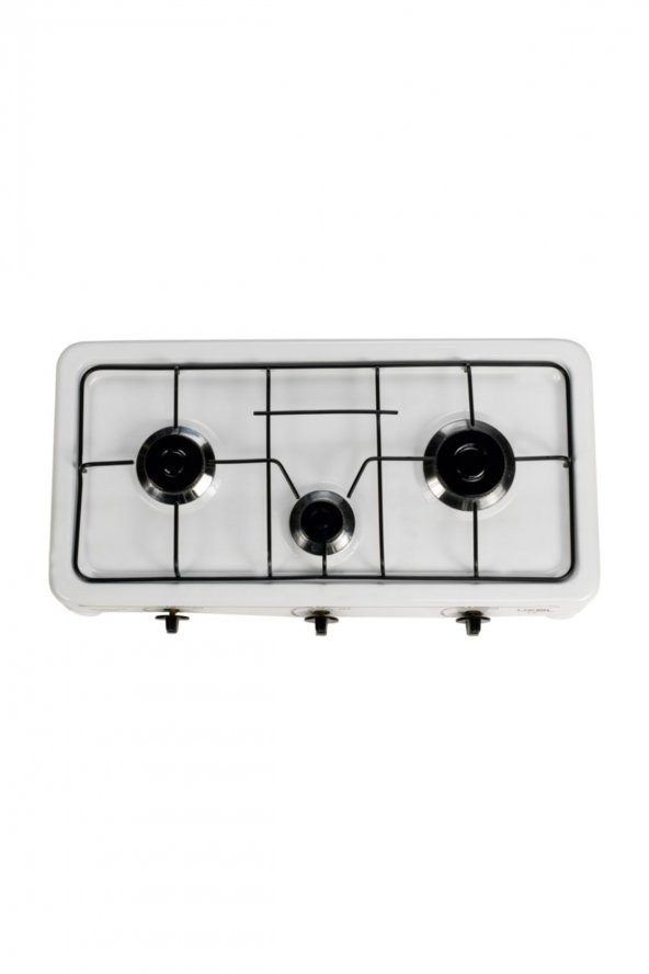 3 Gözlü Set Üstü Üçlü Ocak Lpg Tüp Uyumlu Beyaz