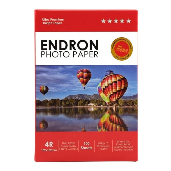 100 Adet Endron 10x15 Photo Paper Satin - Mat 270gsm Fotoğraf Kağıdı ürün görseli 1