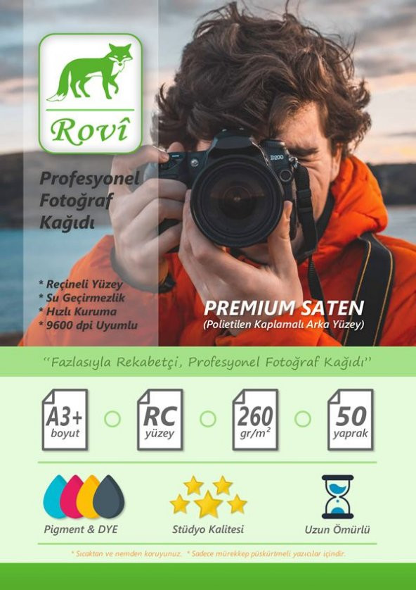 Canon Epson Hp Için Rapunzel Satin Fotoğraf Kağıdı 260gsm 50yp A3+  33x48cm ürün görseli 1