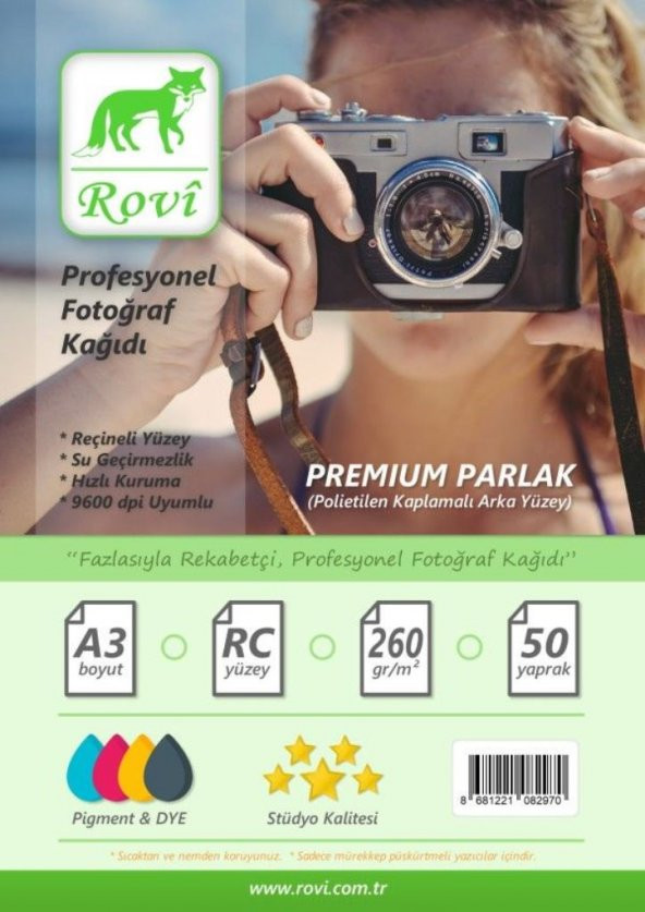 Canon Epson Hp  Rapunzel Parlak Fotoğraf Kağıdı 260gsm 50yp A3 - Resim 2