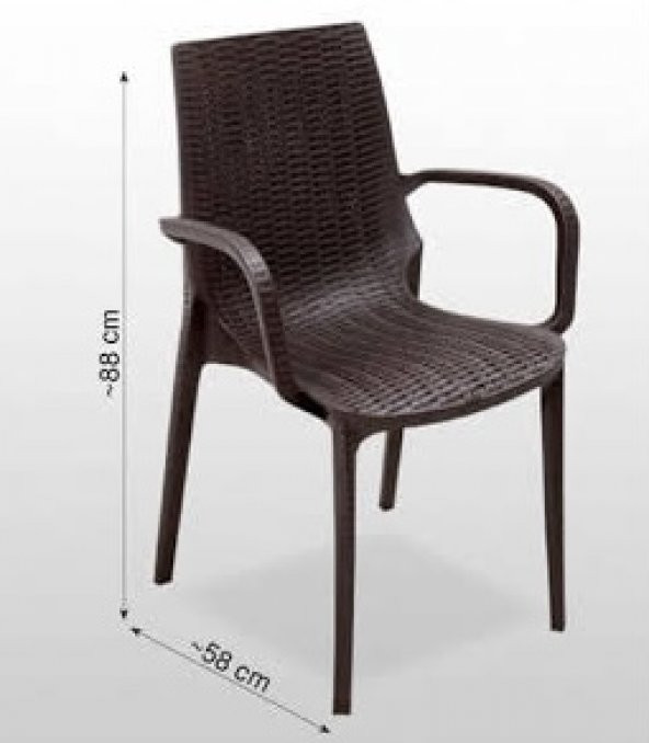 4 adet mandella Rattan koltuk plastik sandalye balkon kamp sandalyesi - 2